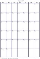 Calendar January 2027 blank