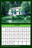Monthly calendar 2027 with a different photo each month