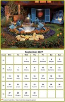 January 2027 calendar with picture at the top