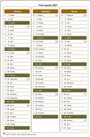 2027 quarterly diary