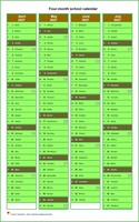 Four-month school 2027 calendar
