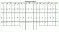 2027 quarterly calendar of landscape format