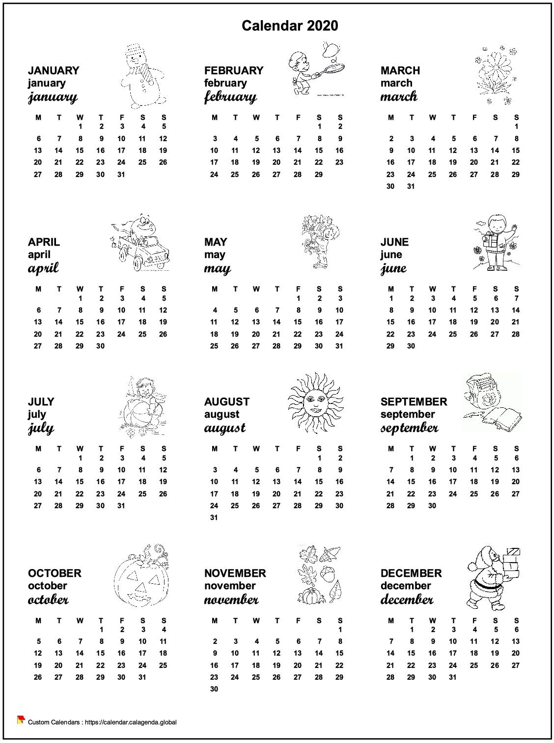 Calendar 2200 annual maternal and primary school