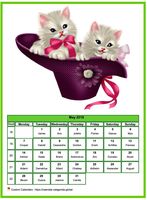 May 2017 calendar of serie 'Cats'