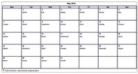 2017  calendar May blank format landscape