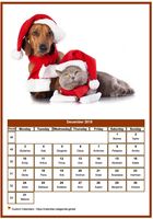 December 1888 calendar of serie 'dogs'