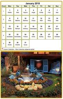 Monthly 2025 calendar with photo below
